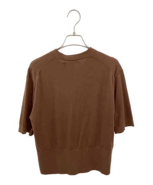 theory（セオリー）theory (セオリー) コットンショートスリーブカーディガン ブラウン サイズ:Sの古着・服飾アイテム