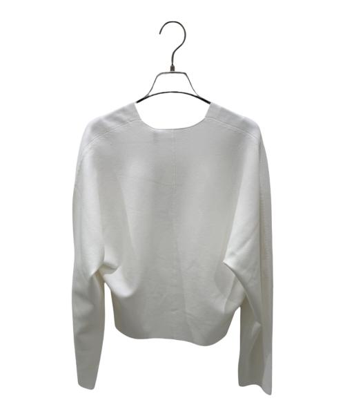 theory（セオリー）theory (セオリー) Vネックサマーニットカーディガン Wooster Crepe Knit ホワイト サイズ:Sの古着・服飾アイテム
