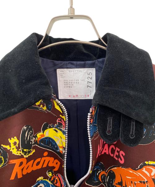 sacai（サカイ）sacai (サカイ) Car Race Tropical Print Jacke ブラウン サイズ:1の古着・服飾アイテム