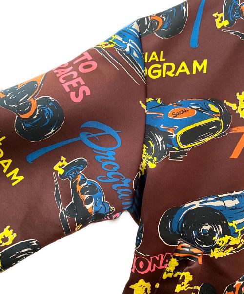 sacai（サカイ）sacai (サカイ) Car Race Tropical Print Jacke ブラウン サイズ:1の古着・服飾アイテム