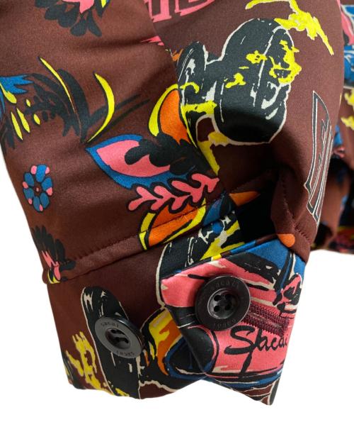 sacai（サカイ）sacai (サカイ) Car Race Tropical Print Jacke ブラウン サイズ:1の古着・服飾アイテム