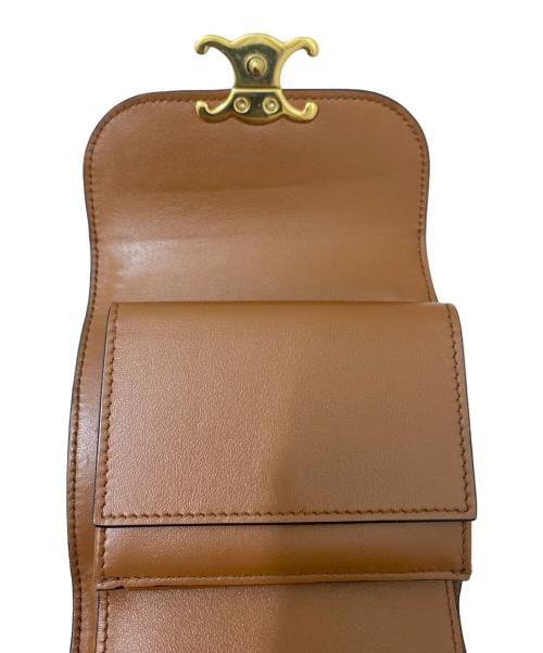 CELINE（セリーヌ）CELINE (セリーヌ) スモール フラップウォレット ベージュの古着・服飾アイテム