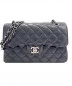 CHANELシャネル）の古着「Matelassé 23/マトラッセ23/Double Flap Chain Shoulder Bag/Wフラップチェーンショルダーバッグ」｜ブラック×S金具
