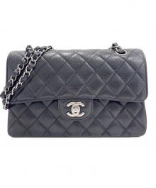 CHANEL（シャネル）の古着「Matelassé 23/マトラッセ23/Double Flap Chain Shoulder Bag/Wフラップチェーンショルダーバッグ」｜ブラック×S金具