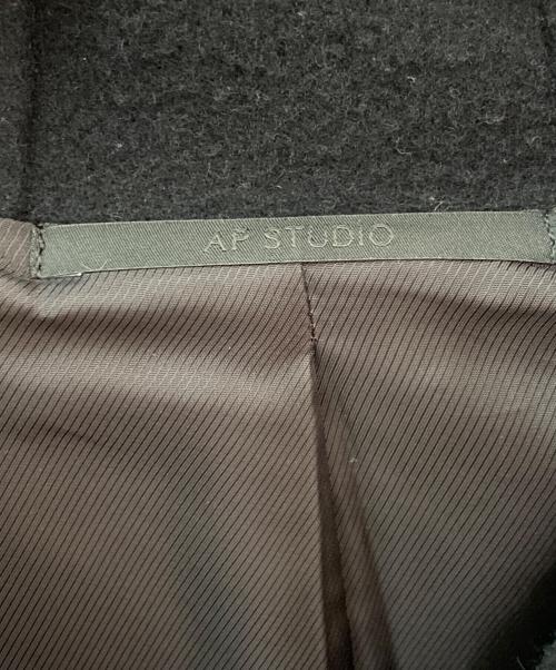 AP STUDIO（エーピーストゥディオ）AP STUDIO (エーピーストゥディオ) モッサオーバーフーディーコート ブラック サイズ:38の古着・服飾アイテム