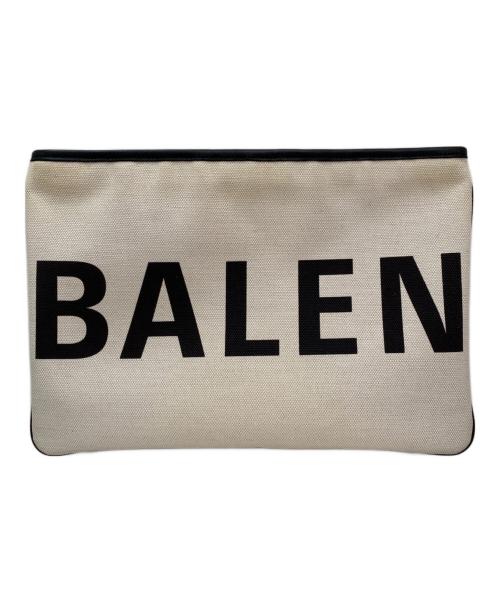 BALENCIAGA（バレンシアガ）BALENCIAGA (バレンシアガ) Logo Shearing Clutch Bag ホワイトの古着・服飾アイテム