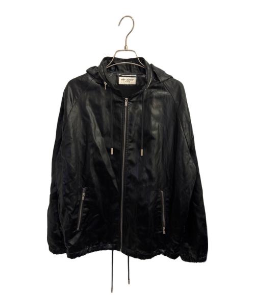 Saint Laurent Paris（サンローランパリ）Saint Laurent Paris (サンローランパリ) リネンジップパーカー ブラック サイズ:44の古着・服飾アイテム