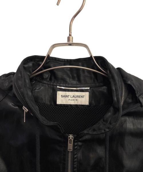 Saint Laurent Paris（サンローランパリ）Saint Laurent Paris (サンローランパリ) リネンジップパーカー ブラック サイズ:44の古着・服飾アイテム