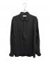 Saint Laurent Paris（サンローランパリ）の古着「Saint Laurent Cassandre Striped Shirt/イヴ・サンローランカサンドラストライプシャツ」｜ブラック