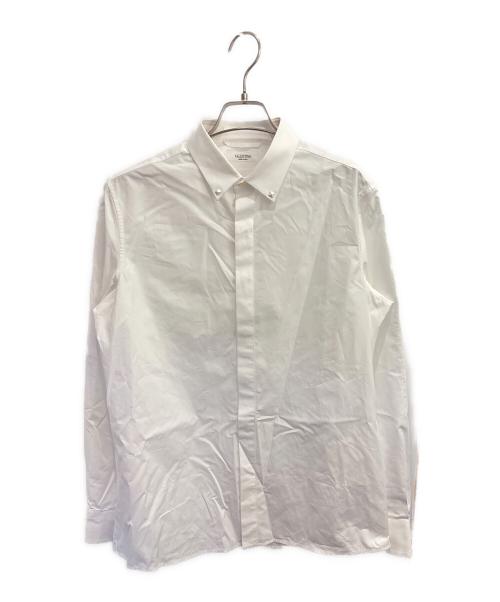 VALENTINO（ヴァレンティノ）VALENTINO (ヴァレンティノ) ロックスタッズ スリムフィット長袖シャツ ホワイト サイズ:40の古着・服飾アイテム