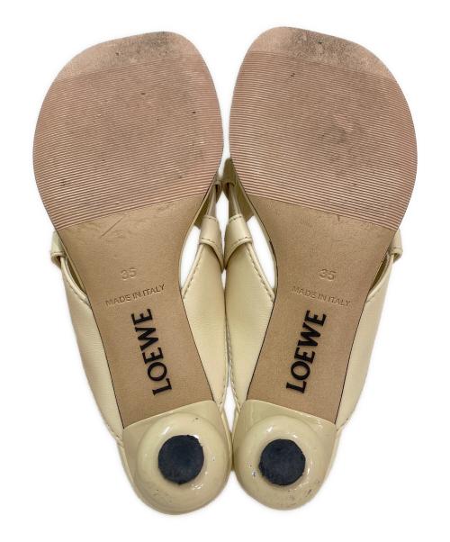 LOEWE（ロエベ）LOEWE (ロエベ) トイパンタトゥポストヒールサンダル アイボリー サイズ:35の古着・服飾アイテム