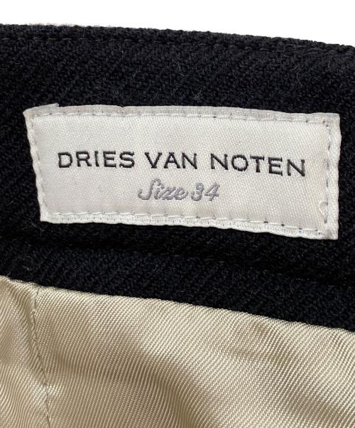 DRIES VAN NOTEN（ドリスヴァンノッテン）DRIES VAN NOTEN (ドリスヴァンノッテン) ウールスカート ブラック×ホワイト サイズ:34の古着・服飾アイテム