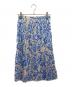 DRIES VAN NOTEN（ドリスヴァンノッテン）の古着「花柄プリーツスカート」｜スカイブルー