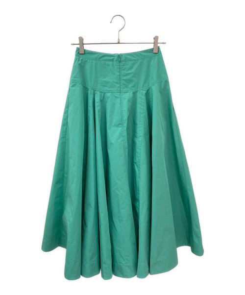 3.1 phillip lim（スリーワンフィリップリム）3.1 phillip lim (スリーワンフィリップリム) コットンポプリンギャザーミディスカート グリーン サイズ:00の古着・服飾アイテム