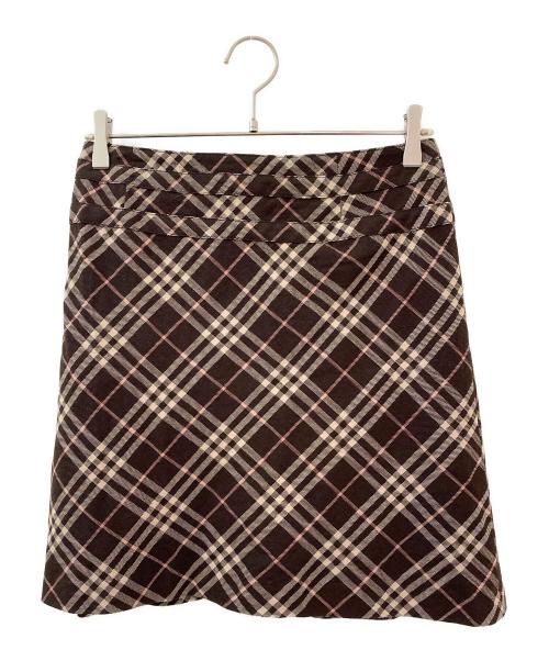 BURBERRY BLUE LABEL（バーバリー ブルー レーベル）BURBERRY BLUE LABEL (バーバリー ブルー レーベル) プリーツスカート ブラウン サイズ:38の古着・服飾アイテム