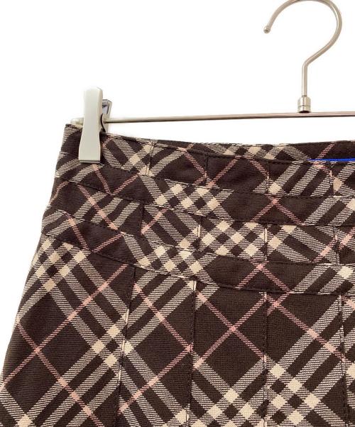 BURBERRY BLUE LABEL（バーバリー ブルー レーベル）BURBERRY BLUE LABEL (バーバリー ブルー レーベル) プリーツスカート ブラウン サイズ:38の古着・服飾アイテム