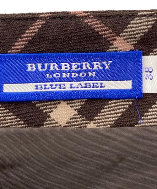 BURBERRY BLUE LABEL（バーバリー ブルー レーベル）BURBERRY BLUE LABEL (バーバリー ブルー レーベル) プリーツスカート ブラウン サイズ:38の古着・服飾アイテム