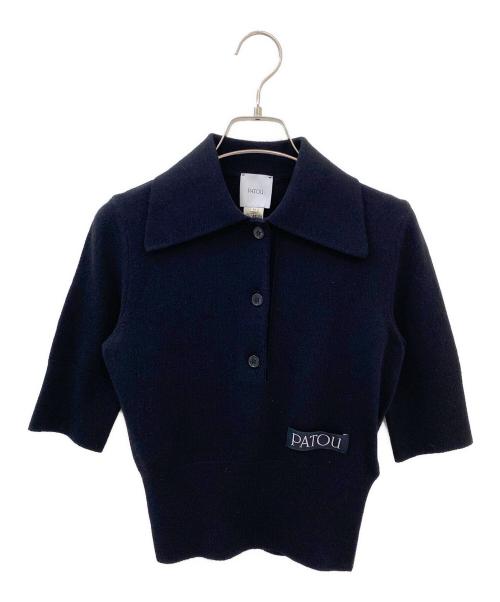 patou（パトゥ）patou (パトゥ) 半袖ニット ブラック サイズ:XSの古着・服飾アイテム