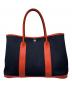 HERMES（エルメス）の古着「Garden Party PM/ガーデンパーティPM/カントリー×トワルミリタリー/ブルーマリン×オレンジポピー/シルバー金具/X刻印：2016年」｜オレンジ×ネイビー