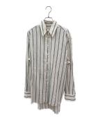 MM6 Maison Margielaエムエムシックスメゾンマルジェラ）の古着「ストライプシャツ」｜アイボリー