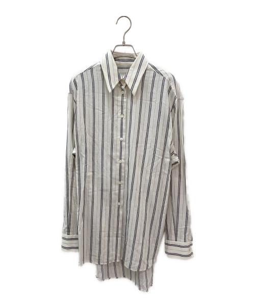 MM6 Maison Margiela（エムエムシックスメゾンマルジェラ）MM6 Maison Margiela (エムエムシックスメゾンマルジェラ) ストライプシャツ アイボリー サイズ:38の古着・服飾アイテム
