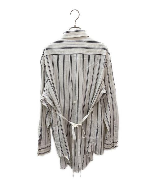 MM6 Maison Margiela（エムエムシックスメゾンマルジェラ）MM6 Maison Margiela (エムエムシックスメゾンマルジェラ) ストライプシャツ アイボリー サイズ:38の古着・服飾アイテム