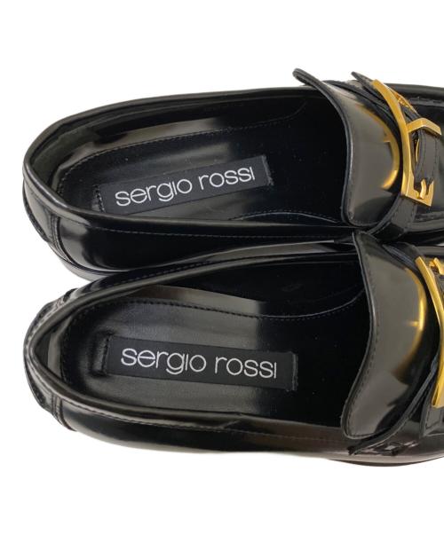 sergio rossi（セルジオロッシ）sergio rossi (セルジオロッシ) ローファー ブラック サイズ:36 1/2の古着・服飾アイテム
