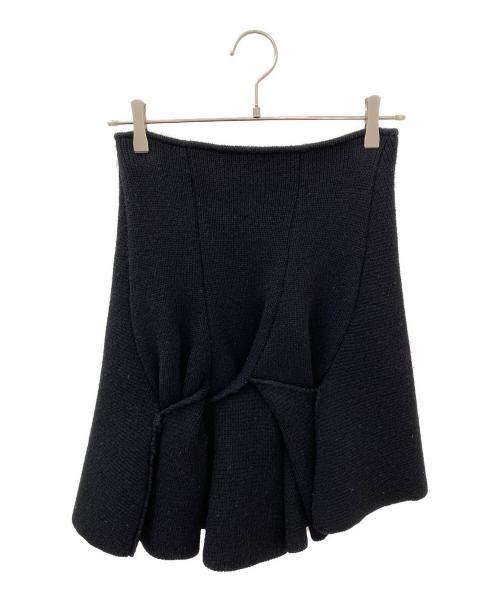 BOTTEGA VENETA（ボッテガベネタ）BOTTEGA VENETA (ボッテガベネタ) Wool Blend Skirt ブラック サイズ:XSの古着・服飾アイテム