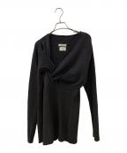 BOTTEGA VENETAボッテガベネタ）の古着「Vネック ツイストニットセーター」｜ブラウン