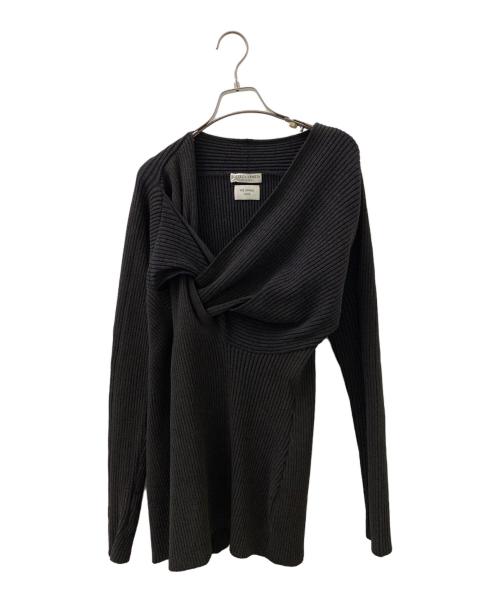BOTTEGA VENETA（ボッテガベネタ）BOTTEGA VENETA (ボッテガベネタ) Vネック ツイストニットセーター ブラウン サイズ:36の古着・服飾アイテム