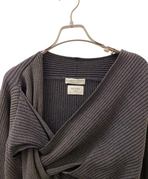 BOTTEGA VENETA（ボッテガベネタ）BOTTEGA VENETA (ボッテガベネタ) Vネック ツイストニットセーター ブラウン サイズ:36の古着・服飾アイテム