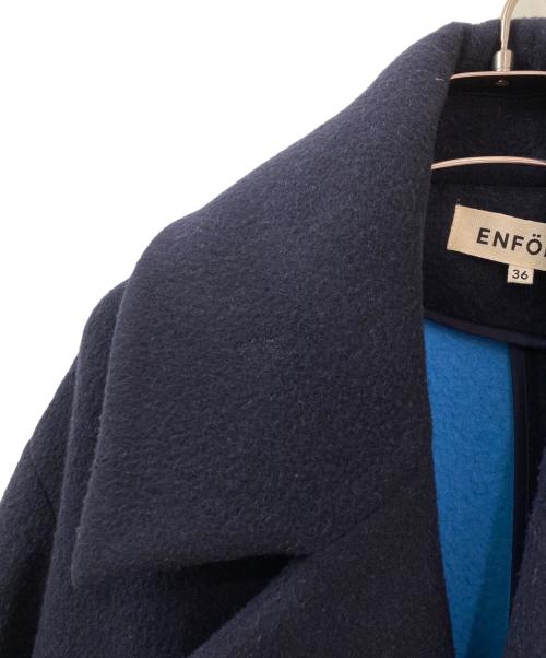 ENFOLD（エンフォルド）ENFOLD (エンフォルド) ウールリバーチェスターコート ネイビー サイズ:36の古着・服飾アイテム