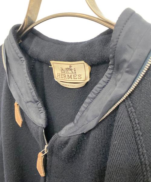HERMES（エルメス）HERMES (エルメス) ニットジップジャケット ネイビー サイズ:Lの古着・服飾アイテム