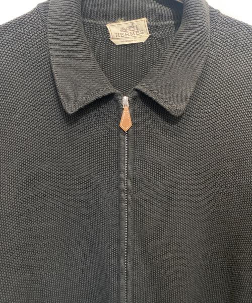 HERMES（エルメス）HERMES (エルメス) ニットジップアップジャケット ブラウン サイズ:Mの古着・服飾アイテム
