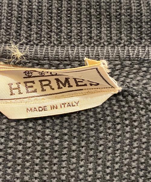 HERMES（エルメス）HERMES (エルメス) ニットジップアップジャケット ブラウン サイズ:Mの古着・服飾アイテム