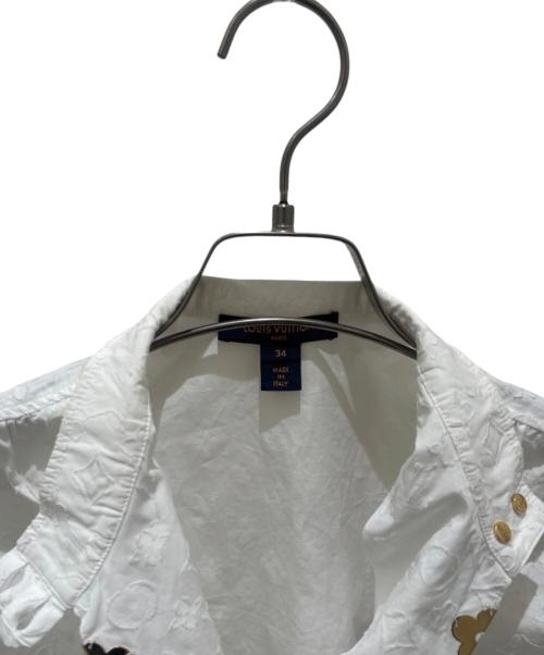 LOUIS VUITTON（ルイ ヴィトン）LOUIS VUITTON (ルイ ヴィトン) モノグラム フリルノースリーブ ブラウス ホワイト サイズ:34の古着・服飾アイテム
