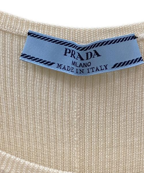 PRADA（プラダ）PRADA (プラダ) ノースリーブワンピース アイボリー サイズ:38の古着・服飾アイテム