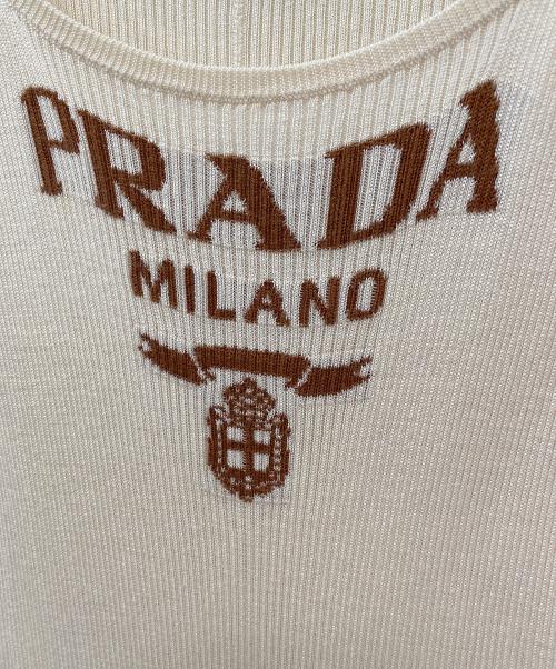 PRADA（プラダ）PRADA (プラダ) ノースリーブワンピース アイボリー サイズ:38の古着・服飾アイテム