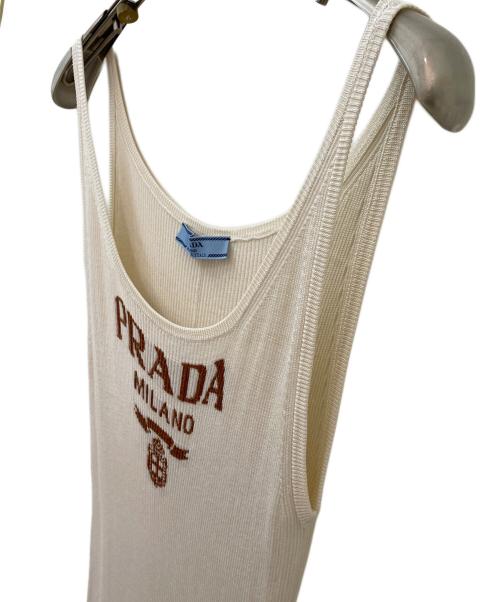 PRADA（プラダ）PRADA (プラダ) ノースリーブワンピース アイボリー サイズ:38の古着・服飾アイテム