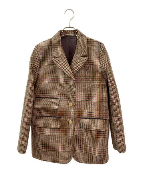 YORI（ヨリ）YORI (ヨリ) チャンキーテーラージャケット ブラウン サイズ:36の古着・服飾アイテム