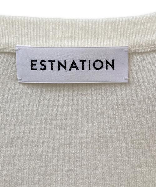 ESTNATION（エストネーション）ESTNATION (エストネーション) Uネックニット アイボリー サイズ:Fの古着・服飾アイテム