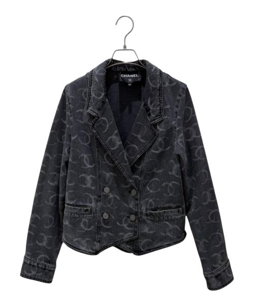 CHANEL（シャネル）CHANEL (シャネル) ココマークデニムジャケット グレー サイズ:34の古着・服飾アイテム