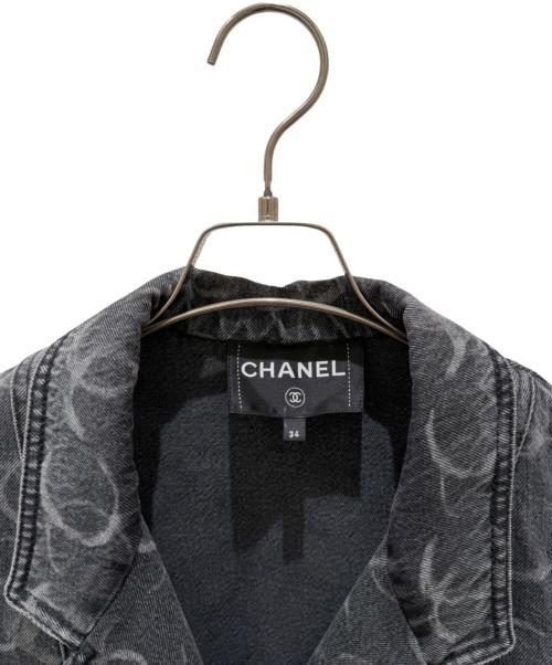 CHANEL（シャネル）CHANEL (シャネル) ココマークデニムジャケット グレー サイズ:34の古着・服飾アイテム