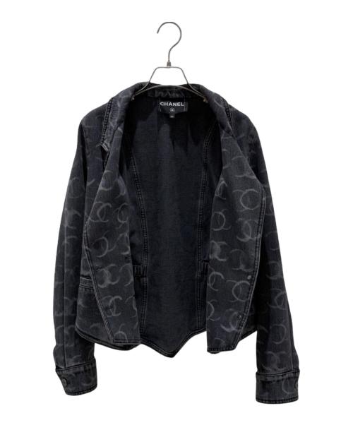 CHANEL（シャネル）CHANEL (シャネル) ココマークデニムジャケット グレー サイズ:34の古着・服飾アイテム