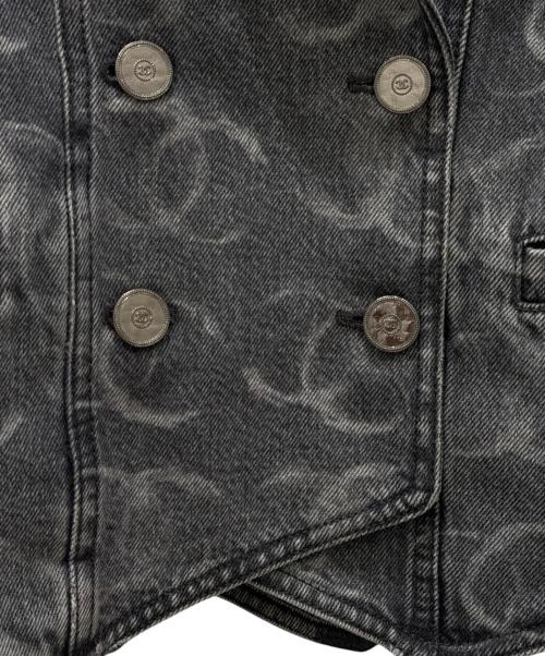 CHANEL（シャネル）CHANEL (シャネル) ココマークデニムジャケット グレー サイズ:34の古着・服飾アイテム