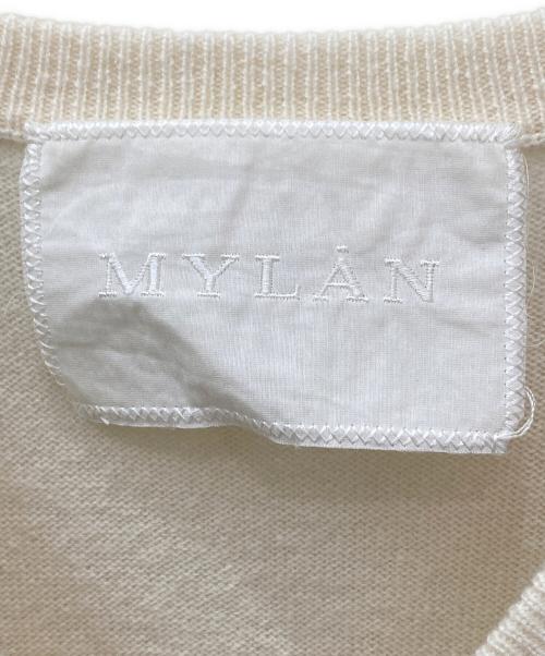 MYLAN（マイラン）MYLAN (マイラン) Cashmere Knit with Feathers アイボリー サイズ:Freeの古着・服飾アイテム