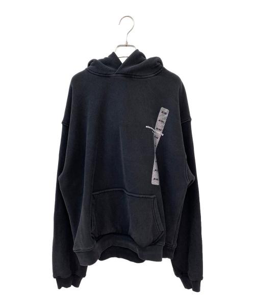 ALEXANDER WANG（アレキサンダー・ワン）ALEXANDER WANG (アレキサンダー・ワン) グラフィックパーカー ブラック サイズ:Mの古着・服飾アイテム