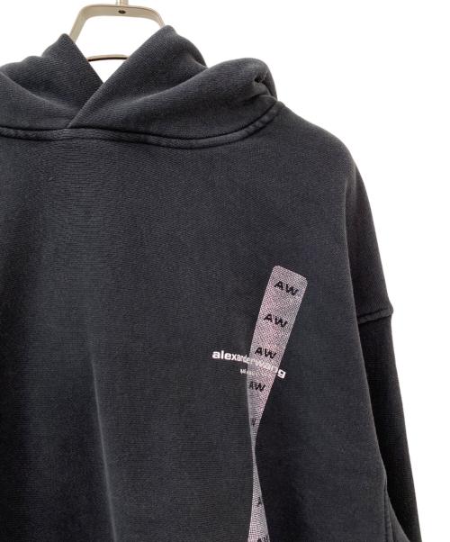 ALEXANDER WANG（アレキサンダー・ワン）ALEXANDER WANG (アレキサンダー・ワン) グラフィックパーカー ブラック サイズ:Mの古着・服飾アイテム
