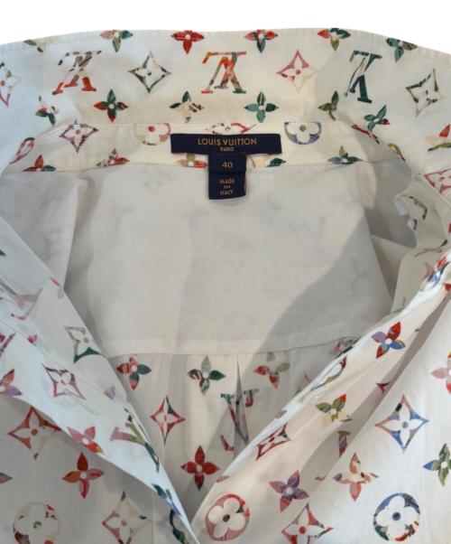 LOUIS VUITTON（ルイ ヴィトン）LOUIS VUITTON (ルイ ヴィトン) モノグラム 長袖シャツ ホワイト サイズ:40の古着・服飾アイテム