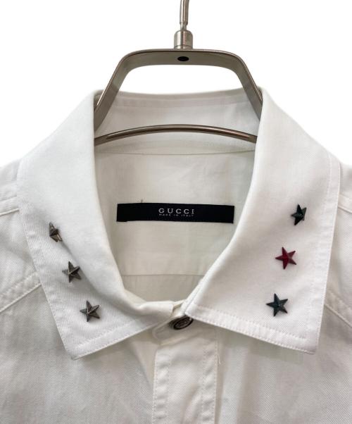 GUCCI（グッチ）GUCCI (グッチ) ミリタリーシャツ ホワイト サイズ:38の古着・服飾アイテム